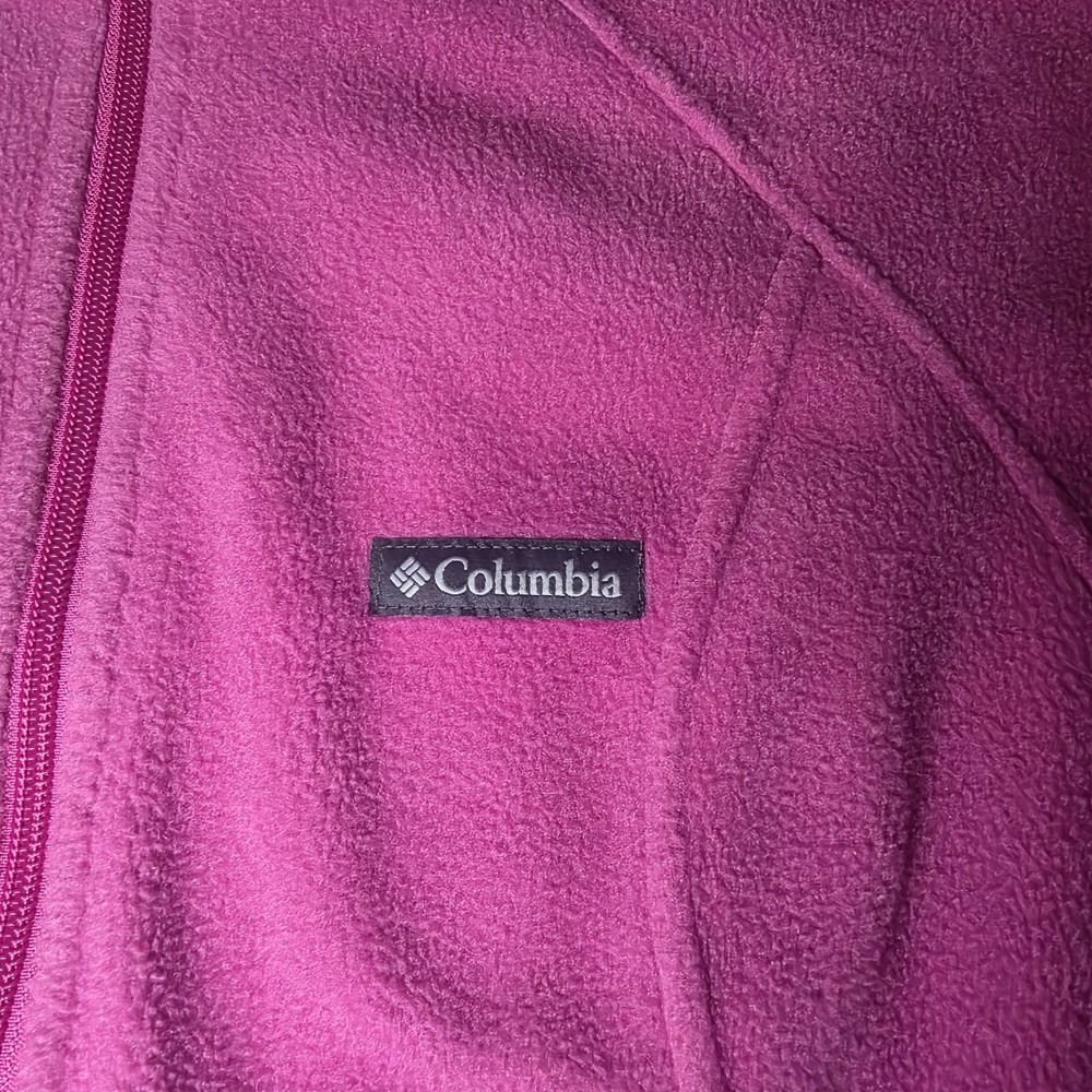 pink Columbia Sportswear full-zip fleece jacket Medium L2 - Picture 2 of 6